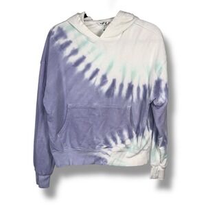 Wildfox Tie‎ Dye Hoodie XS Purple Blue Green White Casual Pullover Sweatshirt